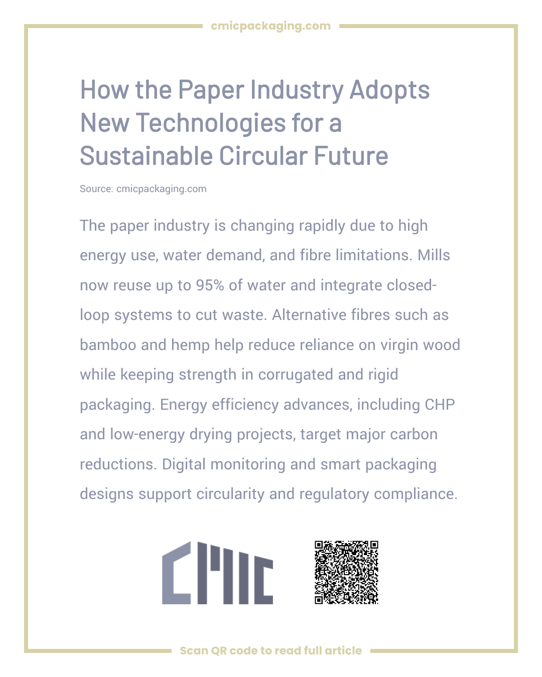 How the Paper Industry Adopts New Technologies for a Sustainable Circular Future