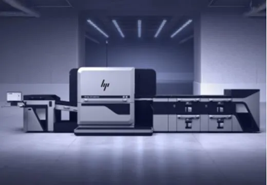 automated digital printing press in modern sustainable factory