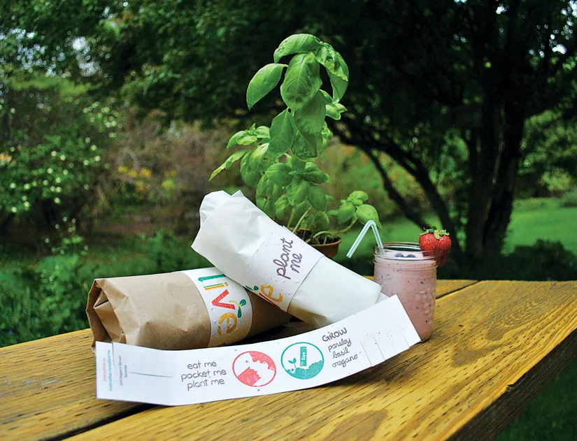edible seed-infused packaging turning waste into plants