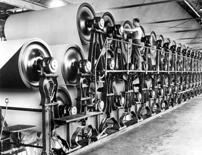 industrial paper factory energy consumption steam drying large machinery