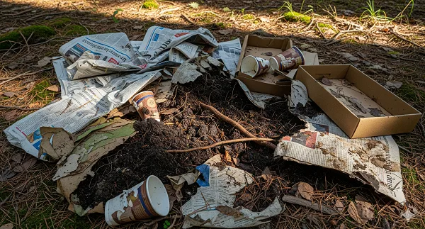 cardboard decomposition factors compost landfill recycling environmental