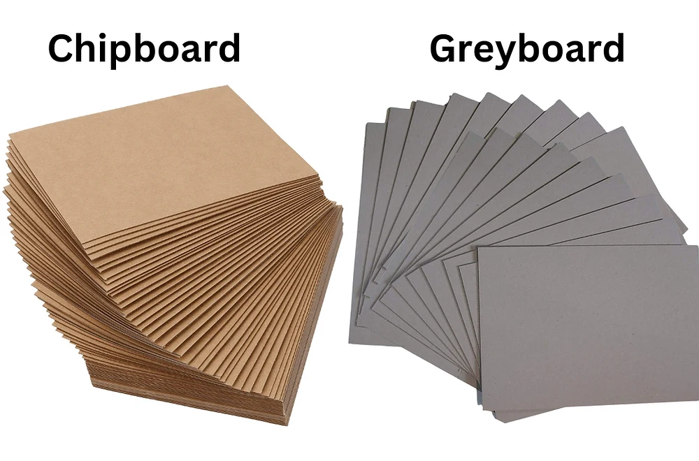 raw greyboard recycled chipboard cardboard sheets packaging material
