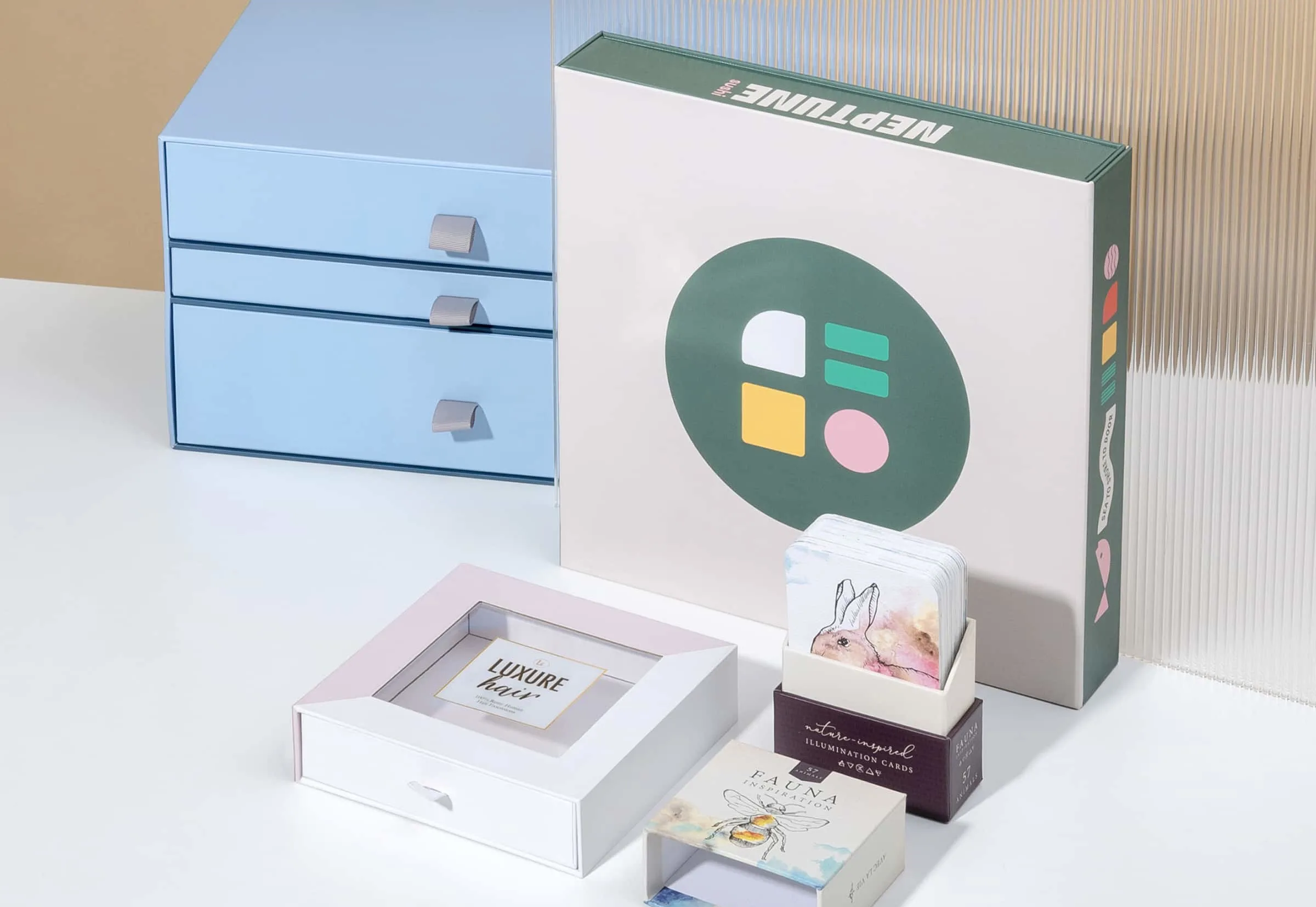 greyboard and grey card side by side, packaging comparison, luxury box material, sturdy board, thin craft card