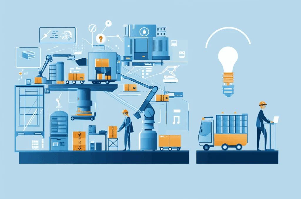 AI optimising sustainable supply chain, smart packaging design, real-time logistics tracking