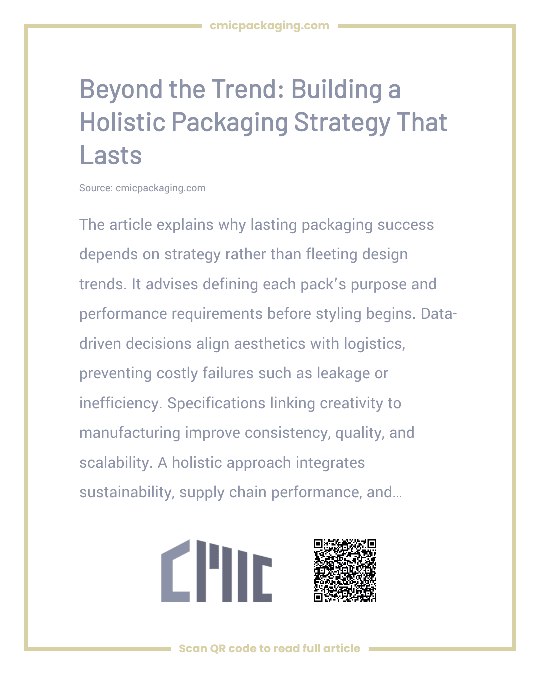 Beyond the Trend: Building a Holistic Packaging Strategy That Lasts