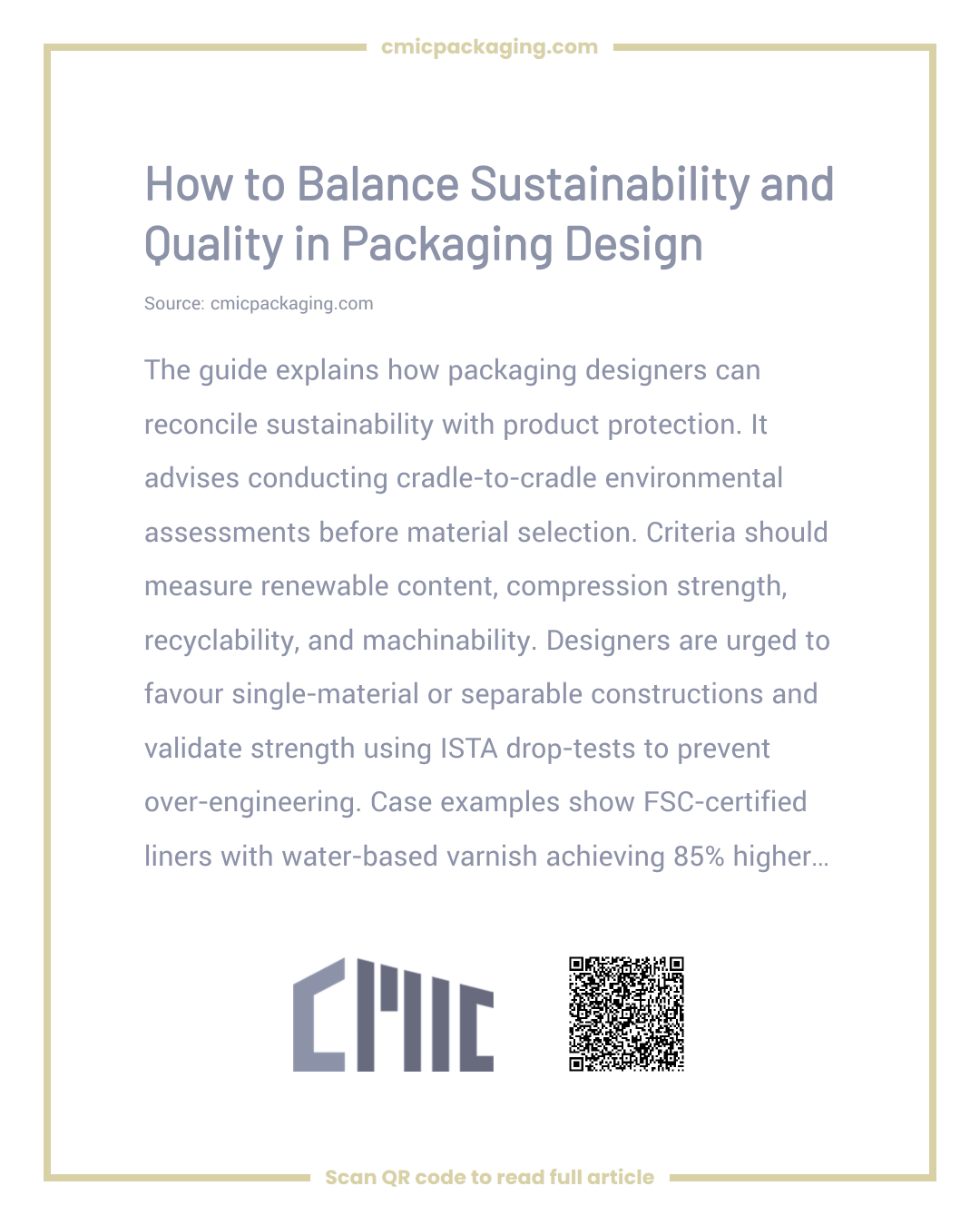 How to Balance Sustainability and Quality in Packaging Design