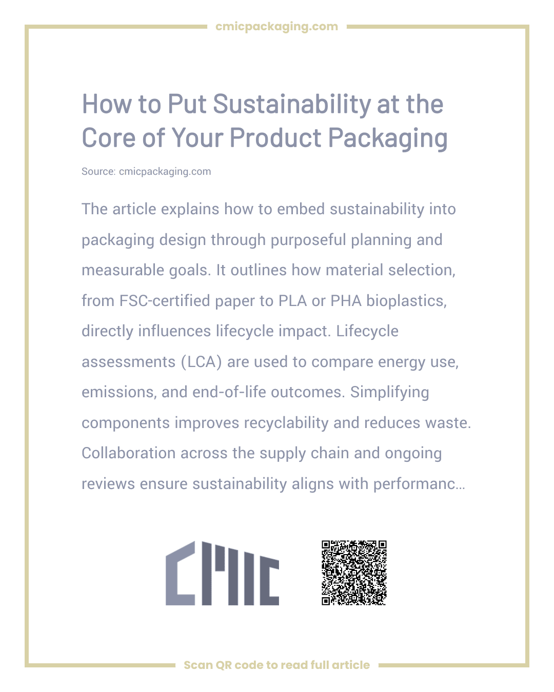 How to Put Sustainability at the Core of Your Product Packaging