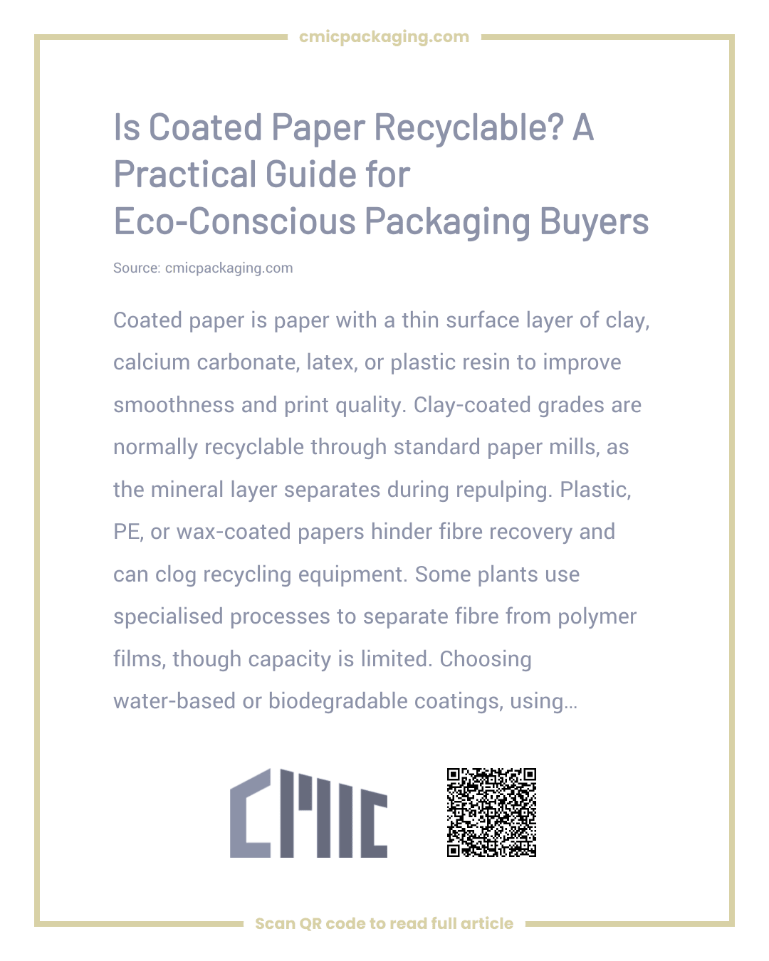 Is Coated Paper Recyclable? A Practical Guide for Eco‑Conscious Packaging Buyers