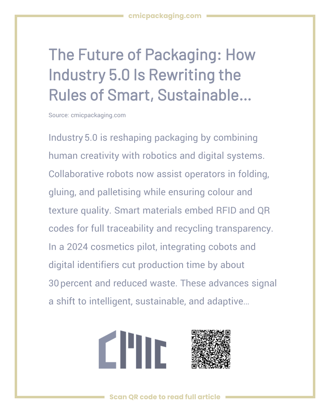The Future of Packaging: How Industry 5.0 Is Rewriting the Rules of Smart, Sustainable Production