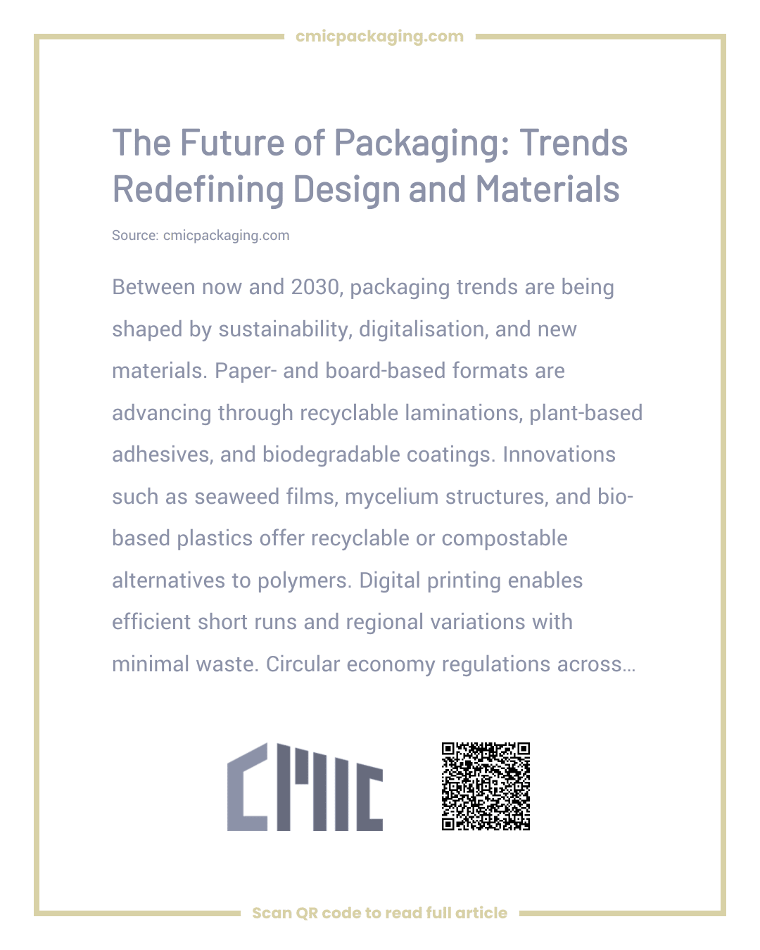 The Future of Packaging: Trends Redefining Design and Materials