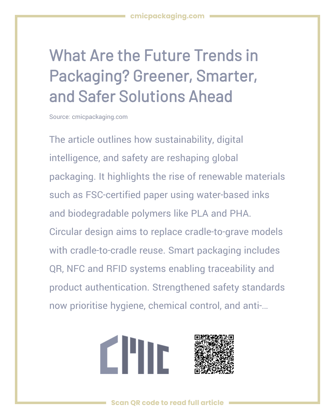 What Are the Future Trends in Packaging? Greener, Smarter, and Safer Solutions Ahead