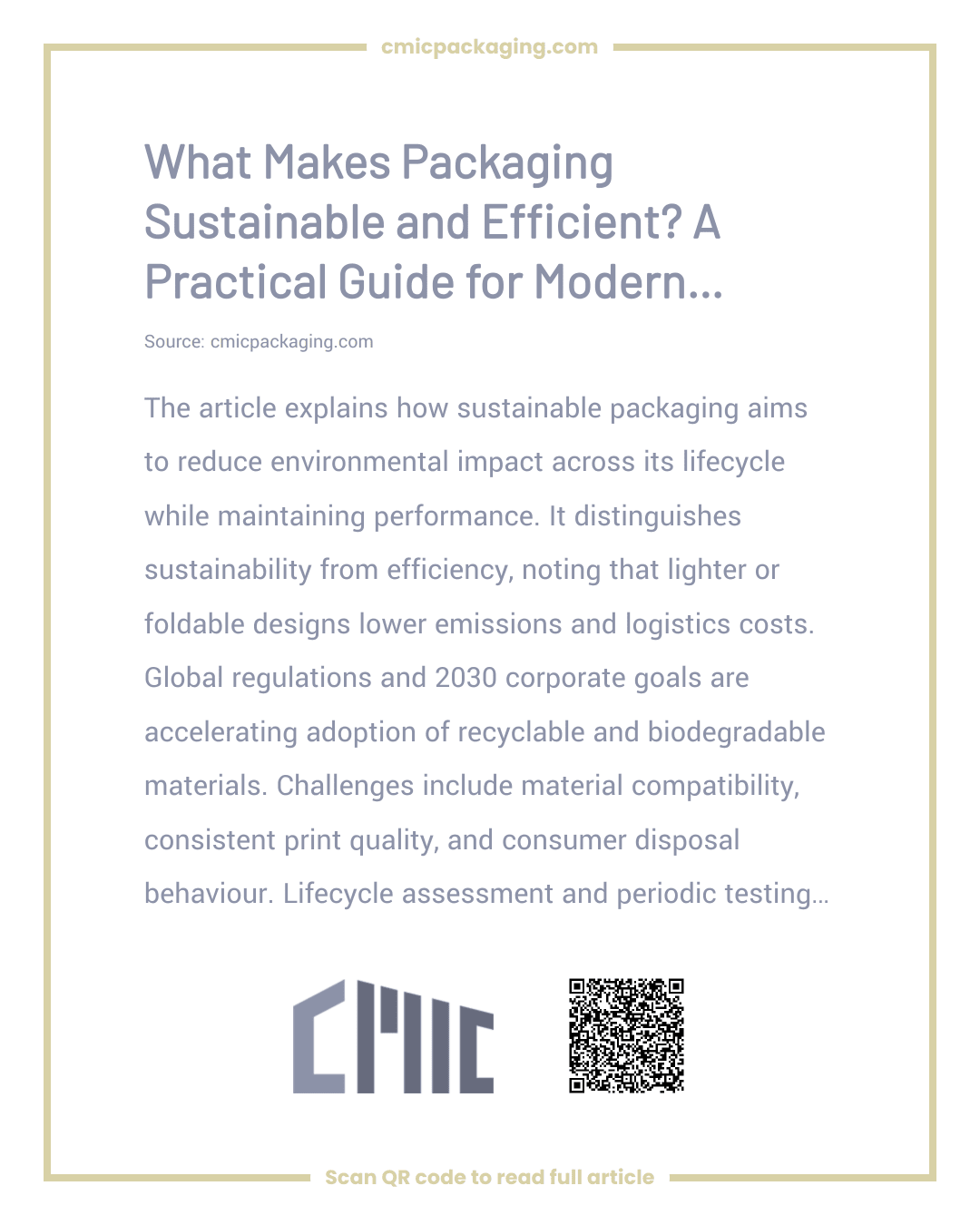 What Makes Packaging Sustainable and Efficient? A Practical Guide for Modern Businesses