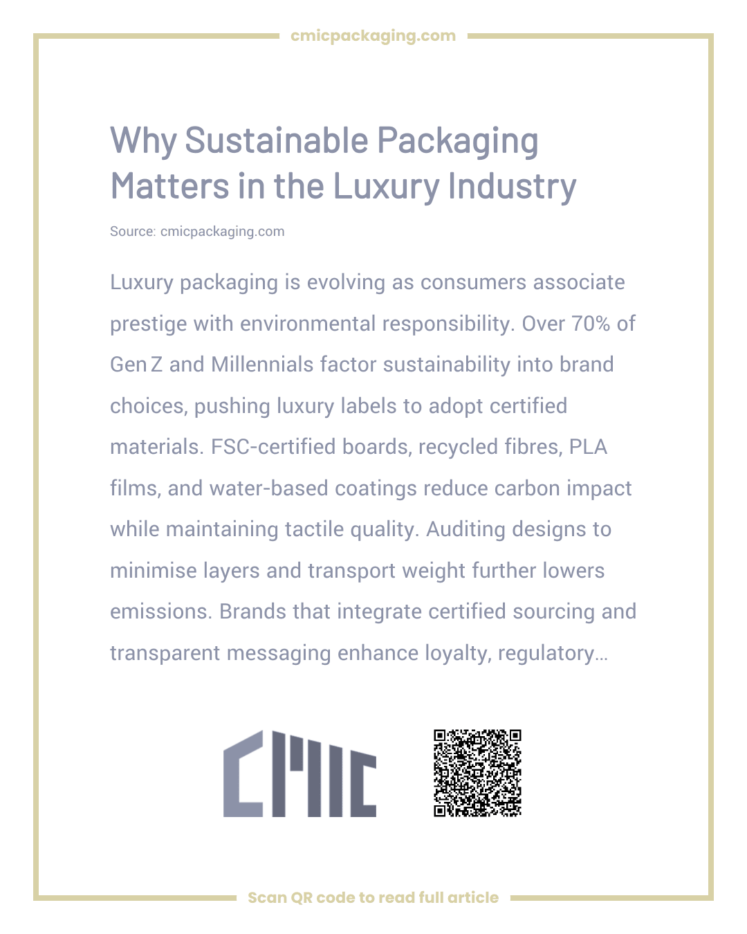 Why Sustainable Packaging Matters in the Luxury Industry