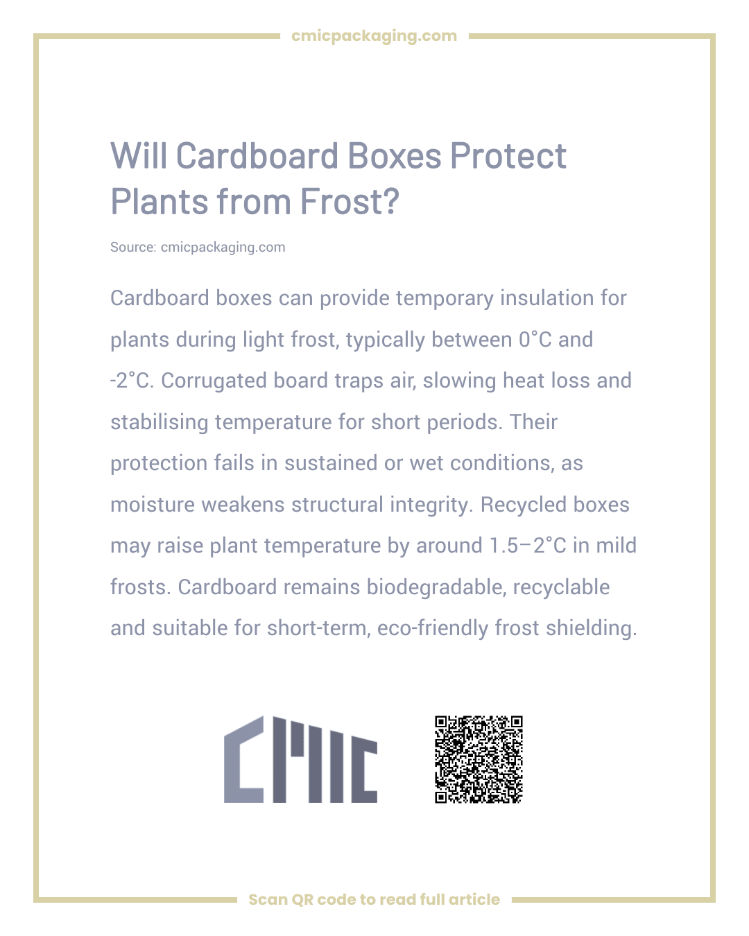 Will Cardboard Boxes Protect Plants from Frost?