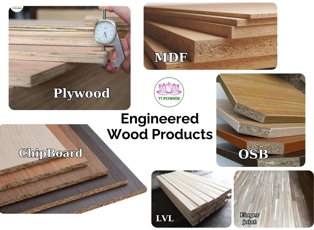 chipboard plywood comparison side by side wood surfaces