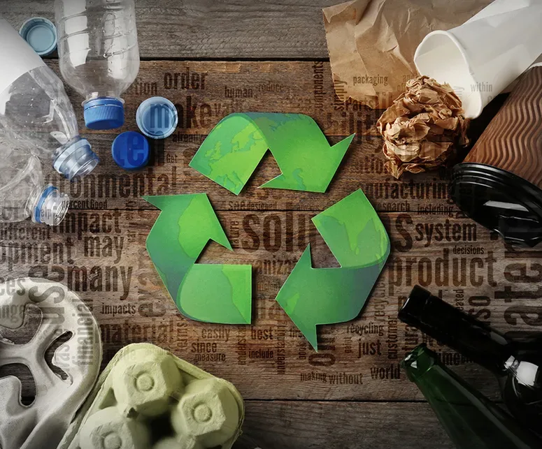 eco friendly synthetic paper being recycled in a modern facility