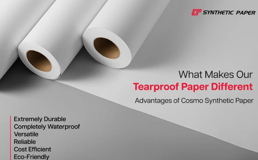 eco friendly synthetic paper, durable waterproof packaging material