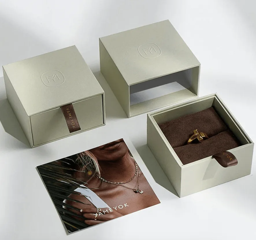 luxury jewelry eco-friendly packaging sustainable embossed box