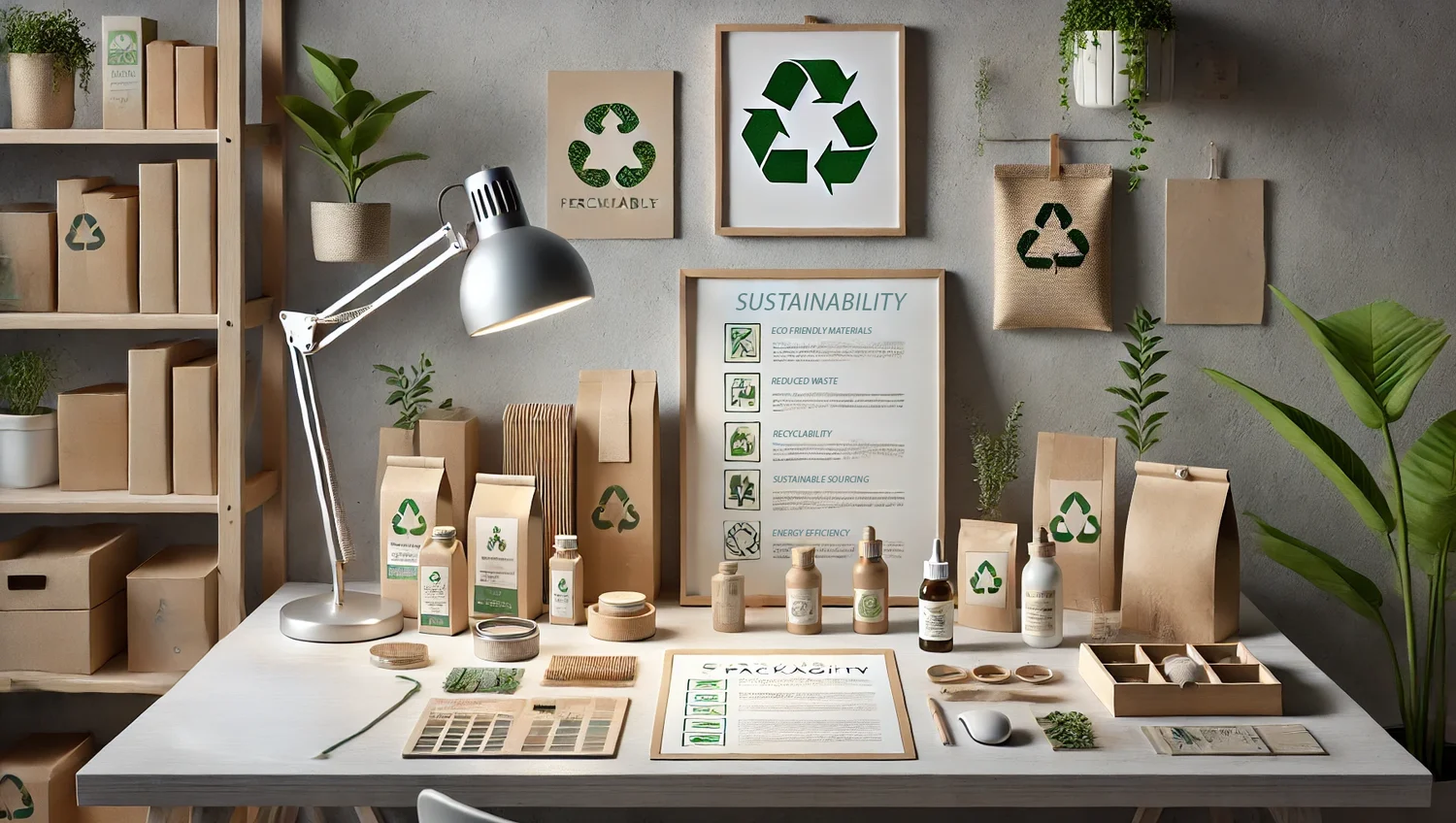 modern eco friendly packaging design on store shelf