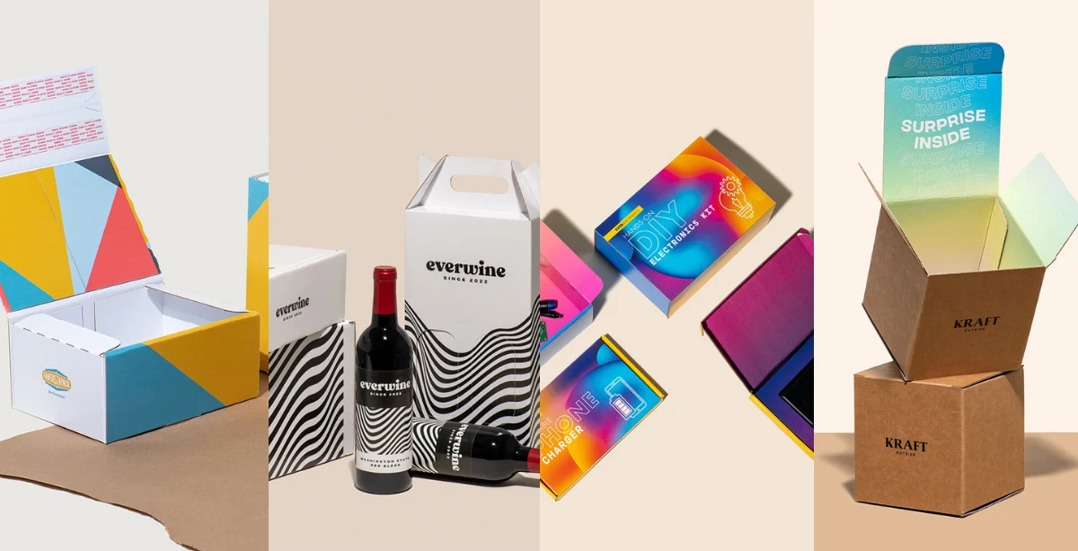 modern eco packaging design with trendy accents and business branding