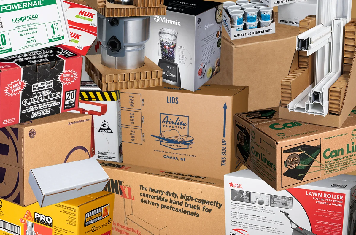 packaging supply chain workflow with sustainable manufacturing and logistics