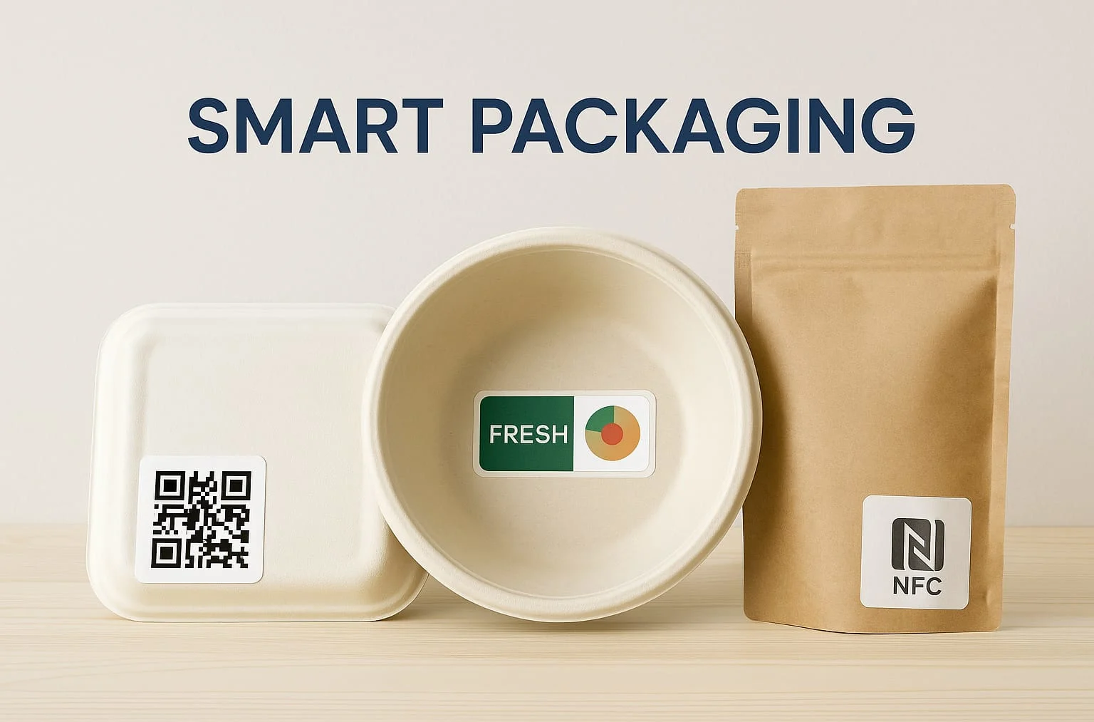 smart packaging with qr code, freshness sensors, digital printing, sustainable packaging technology