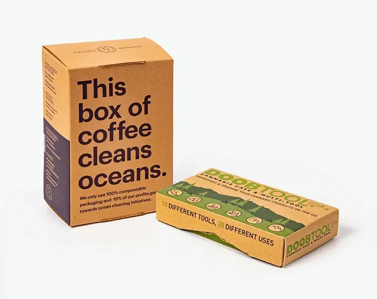 sustainable luxury packaging with recycled materials and eco-friendly design