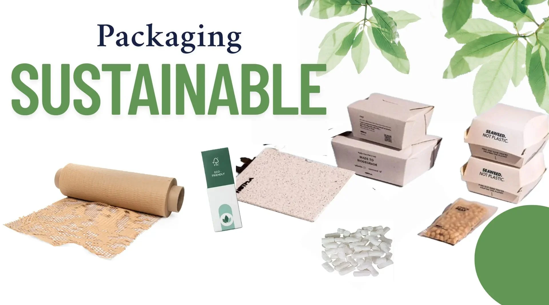 variety of eco friendly packaging materials paper plastic bioplastic