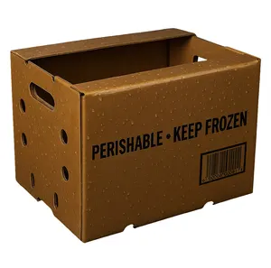 water-resistant wax coated cardboard box with ventilation holes for garden and food packaging use