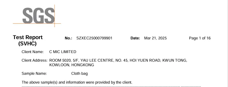 CMIC SVHC REPORT
